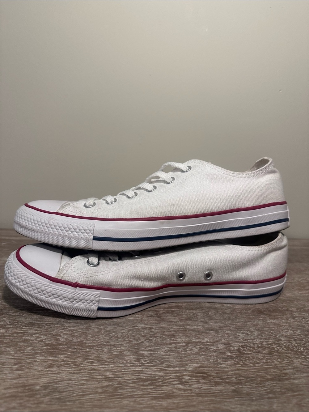 Converse Chuck Taylor All Star W7652 US 10 Optical White Canvas Skate Shoes - Picture 14 of 15